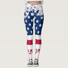 Leggings van de Amerikaanse patriottisme-vlag