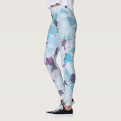 leggings van de blauwe bloementkersen (Links)