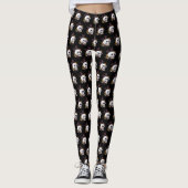 Leggings van de bloem en de schedel (Voorkant)