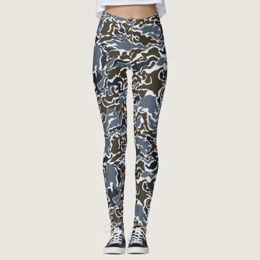 Leggings van de Camouflage van grijze/bruine stads (Voorkant)