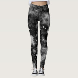 Leggings van de Cosmic Space Yoga, zwart en grijs