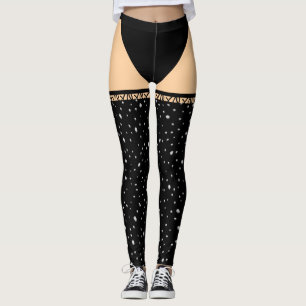 Leggings van de gestippelde illusie