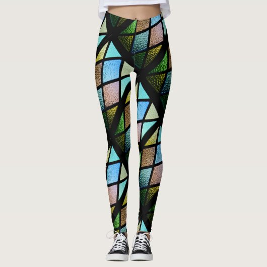 Leggings van de Glas - Geometrische patroonLegging (Voorkant)