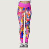 leggings van de Glitter Rainbow Splatter van 80 (Voorkant)