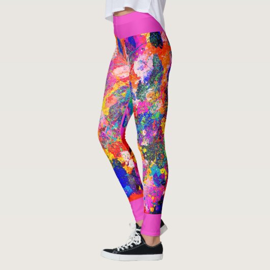leggings van de Glitter Rainbow Splatter van 80 (Links)