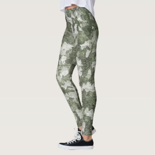 Leggings van de Groene Camouflage (Camo)