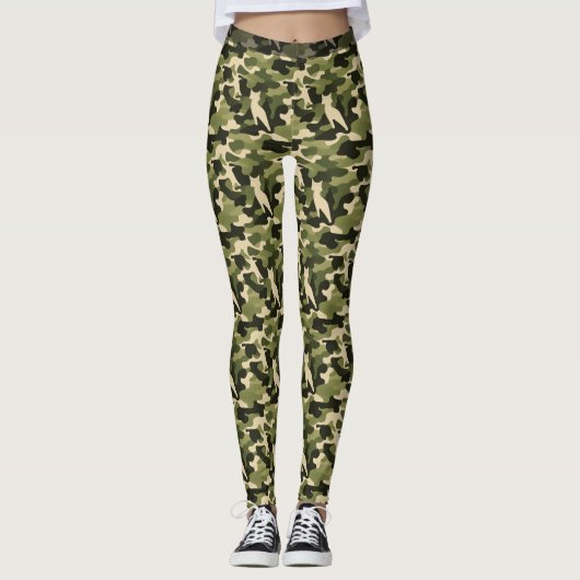 Leggings van de Groene Camouflage van het leger (P (Voorkant)