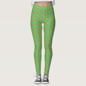 Leggings van de groene eilandpalm Tree Pineapple F (Voorkant)