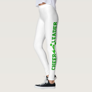 Leggings van de groene en witte Cheerleader