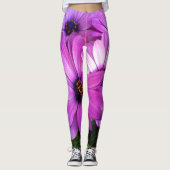 Leggings van de hoogtebloemen;  in roze (Voorkant)
