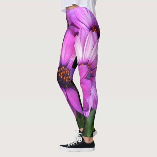 Leggings van de hoogtebloemen;  in roze (Links)