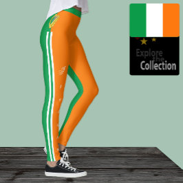 Leggings van de Ierse mode, Ierse vlag / sport