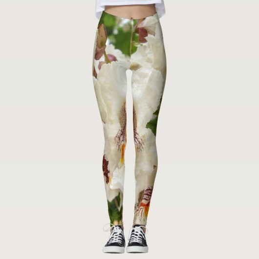 Leggings van de Indische Bean Tree Flowers (Voorkant)