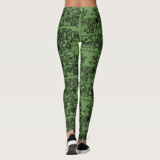 Leggings van de kringloop (zwart) (Achterkant)
