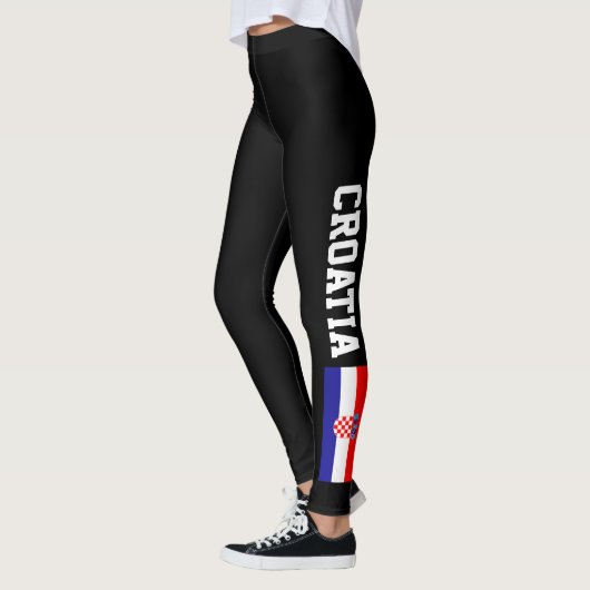 Leggings van de Kroatische vlag voor sportfitness (Links)
