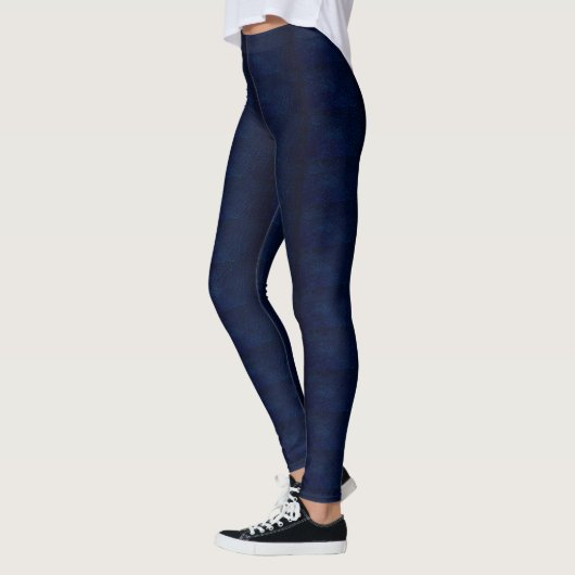 Leggings van de Mode van Navy Blue Faux Leather (Links)