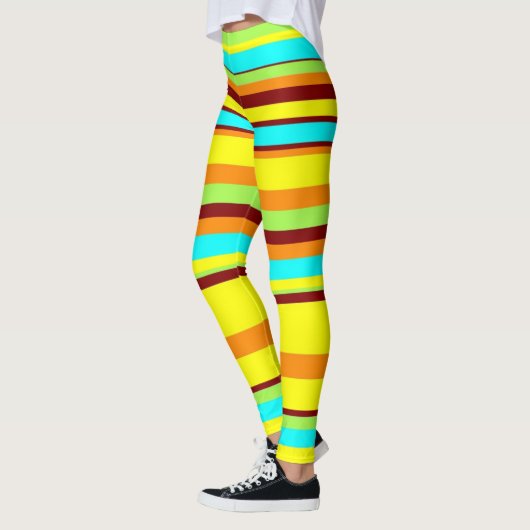 Leggings van de moderne Stripe Stretch Pants uit d (Links)