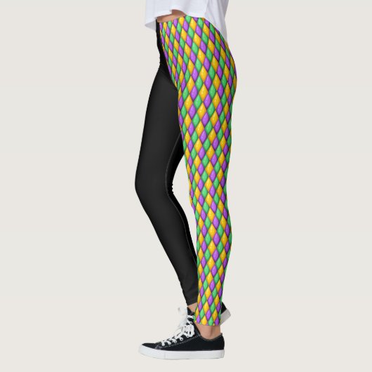 Leggings van de Pop Mardi Gras 3 Diamonds (Links)