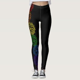 Leggings van de Regenboogventilator, M (8-10)-Legg