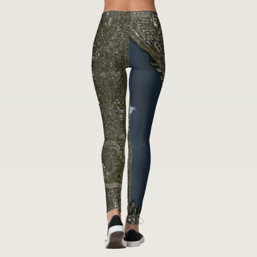 Leggings van de Seattle Sat Map (Achterkant)