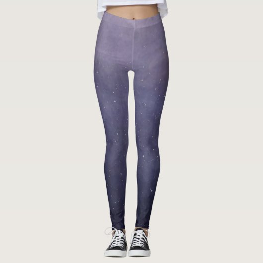 Leggings van de Sterrennacht van de Blauwe Waterve (Voorkant)