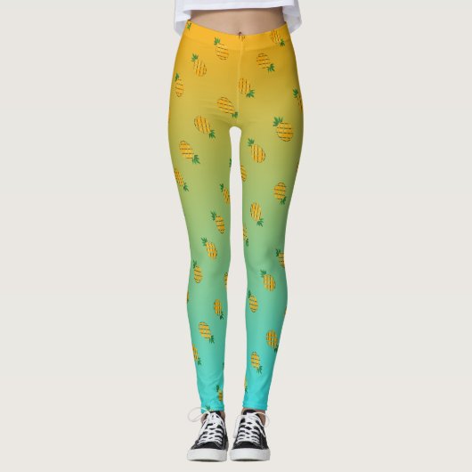 Leggings van de tropische zomerananas (Voorkant)