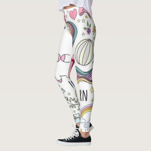 Leggings van de Unicorn-regenboog (Links)