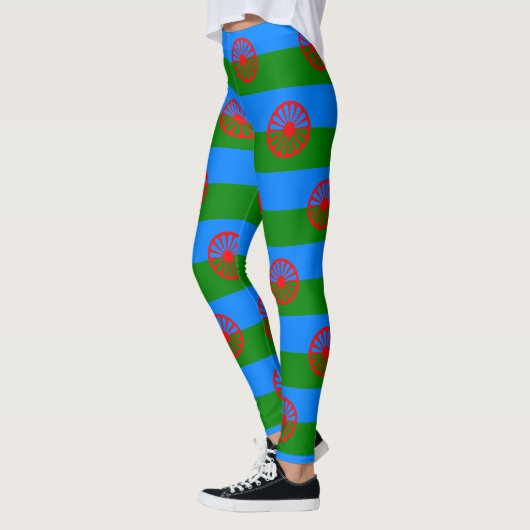 Leggings van de vlag van Romani en Gypsy Wagon Whe (Links)