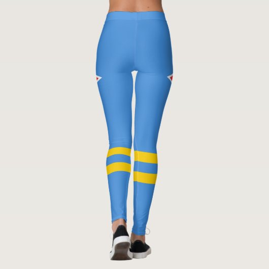 Leggings van de vlaggen van Patriotic Aruba (Achterkant)