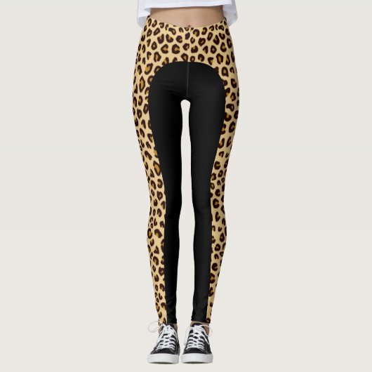 Leggings van de zijband van de luipaard (Voorkant)