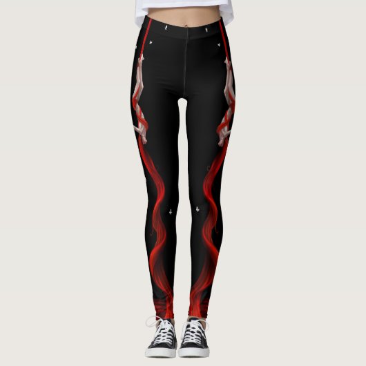 Leggings van de zwarte en de Rode Silken, Aerialis (Voorkant)