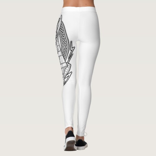 Leggings van de zwarte moderne kettingsport (Achterkant)