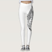 Leggings van de zwarte moderne kettingsport (Voorkant)