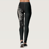 Leggings van de zwarte moderne kettingsport (Achterkant)
