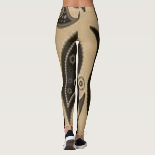 leggings van de zwarte paisley (Achterkant)