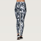 Leggings van de zwarte witte Camouflage voor vrouw (Achterkant)