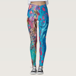 Leggings van dolfijnkoraalriffen, oceaanleggings,