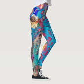 Leggings van dolfijnkoraalriffen, oceaanleggings,  (Rechts)