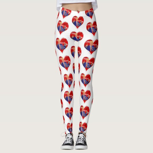 leggings van donald trump , een goede valentijnsda (Voorkant)
