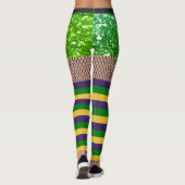Leggings van Easy Mardi Gras Costume Fishnet Glitt (Achterkant)