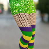 Leggings van Easy Mardi Gras Costume Fishnet Glitt