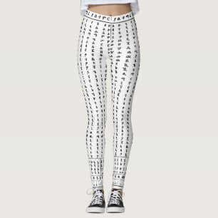 Leggings van Ethiopische Amharic Alphabet Ge'ez Fi