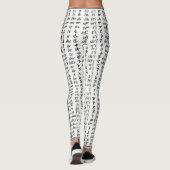 Leggings van Ethiopische Amharic Alphabet Ge'ez Fi (Achterkant)