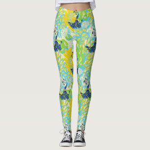 leggings van florale pauw