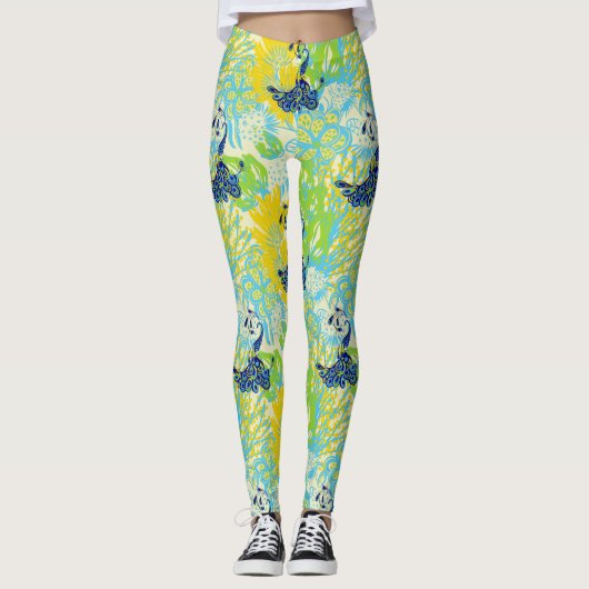 leggings van florale pauw (Voorkant)