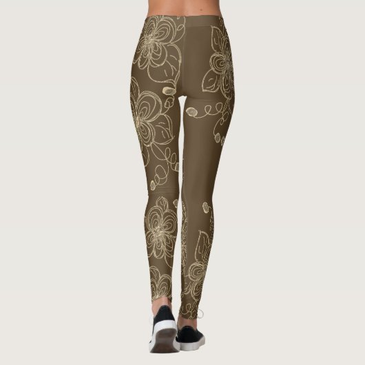 Leggings van Flowered Patterned Designer (Achterkant)