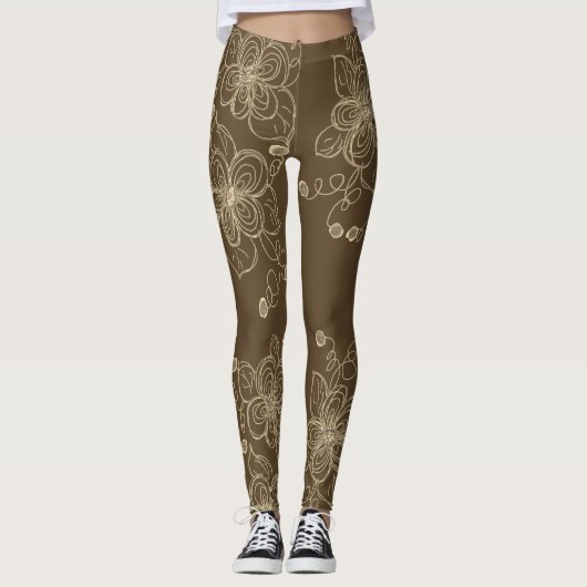 Leggings van Flowered Patterned Designer (Voorkant)