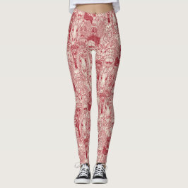 leggings van gekcrypte rode parelmolen