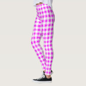 Leggings van Gingham Pink en White Pattern (Links)