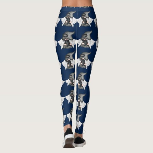 Leggings van Gnome Capricorn Astrology Sign Angel (Achterkant)